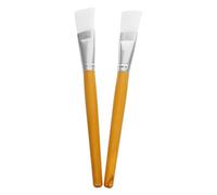 VALICLUD 2pièces Brosse Masque Facial à Manche Bois Lot De Applicateur Diy Pour Masque Visage Boue Et Soins Corporels Réutilisable Et Facile à Nettoyer