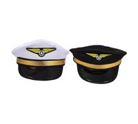 VALICLUD 2pièces Chapeau De Marin Réglable Accessoire Nautique Pour Cosplay Fête Halloween Et Performances Scéniques Avec Badge Brodé Confort Et Style Pour Hommes Et Femmes