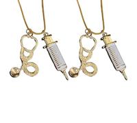 VALICLUD 2pièces Collier Médecin Avec Pendentif Stéthoscope Bijoux Pour Et Souvenirs