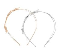VALICLUD 2pièces Couronne Aérée en Forme pour Cheveux Accessoire de Coiffure Bohème Doré Serre-tête Fil Décoratif Tiare pour Fille Mariage Bandeau Élégant Cheveux