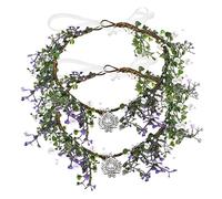 VALICLUD 2pièces Couronne De Fleurs Guirlande Bandeau Floral Pour Mariée Décoration De Fête Mariage Accessoires De Cheveux Pour Femmes