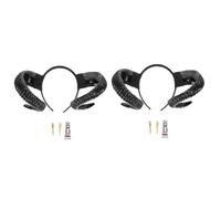 VALICLUD 2pièces Diadème Corne De Diable Similicuir Pour Halloween Accessoire De Fête Avec Décoration Parfait Pour Cosplay Et Spectacles