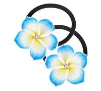 VALICLUD 2pièces Élastiques à Cheveux Fleurs Souple Pour Femmes Accessoires Coiffure Élégants Pour Chignons Et Queue De Cheval Décorations De Plage