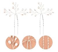 VALICLUD 2pièces Épingles Cheveux Mariage Perles Fourchettes Cheveux Mariée Décorations Perles Bâtons Pièces Mariage