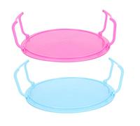 VALICLUD 2pièces Étagère à Micro-Ondes Ronde Support De Cuisine à Deux Plateau De Rangement Multi-Usage Accessoire pour Cuisson Et Réchauffage