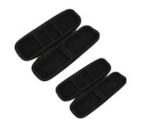 VALICLUD 2pièces Étuis De Voyage pour Brosses à Dents Électriques Pochettes De Rangement PU Poche Filet pour Chargeur Et Têtes De Rechange Lot de Noir