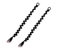VALICLUD 2pièces Extensions De Cheveux Tressés Pour Filles Lot De Queues De Cheval Tresses Uniques Élégantes Faciles à Fixer Avec Pâte Douce Adaptées Pour Halloween Et Thanksgiving