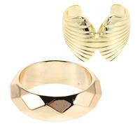 VALICLUD 2pièces Lot de Bracelets Joncs Épais Acrylique Manchette Large Minimaliste pour Femme Bijoux Joncs pour Soirée Plage