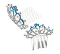 VALICLUD 2pièces Lot De Mini Diadèmes Avec Strass Peignes Pour Cheveux Accessoires De Mariage Et Coiffes Décoratives