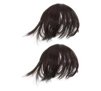 VALICLUD 2pièces Lot De Postiches Cheveux Courts Synthétiques Pour Femmes Pour Cheveux Clairsemés Pour Volume Extensions à Clipser Au Milieu