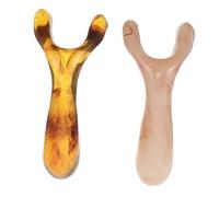 VALICLUD 2pièces Masseur De Nez à Double Fourche Outil De Massage Pour Points Acupuncture Peigne De Grattoir Portable Pour Soulager Maux De Tête Problèmes Respiratoires