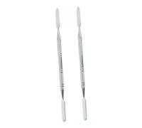 VALICLUD 2pièces Outil De Mélange Maquillage Acier Inoxydable Tige Pour Fond Teint Fard à Paupières Et Correcteur Barre De Mixage Embossée Pour Usage Professionnel Et Domestique