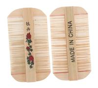 VALICLUD 2pièces Peigne à Cheveux Double Face Bambou pour Antipelliculaire Peigne à Dents Fines pour Toilettage de Chien et Chat