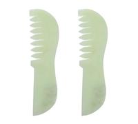VALICLUD 2pièces Peigne Gua Sha pour Chevelu Outil Pierre Masseur de Scalp Jade Exfoliant de Cuvée Chevelu Pratique pour Soin