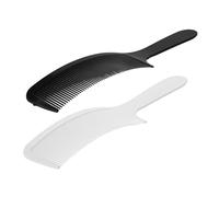 VALICLUD 2pièces Peigne Plat de Coiffure Incurvé pour Cheveux Fins et Secs Peigne à Dents Larges pour Démêler et Coiffer Lot de Noir et Blanc