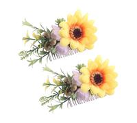 VALICLUD 2pièces Peignes à Cheveux De Mariée Forme De Tournesol Délicats Accessoires Pour Femme Lot