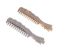 VALICLUD 2pièces Pince à Cheveux Forme De Peigne Strass Barrette Brillante Épingles à Cheveux Ornement Pour Femmes Lot
