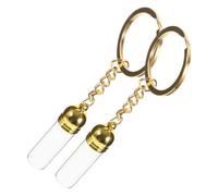 VALICLUD 2pièces Porte-clés Fiole Verre Pendentif Fiole Porte-clés Petits Pots Petites Bouteilles De Souhaits Petits Pots Verre Petites Porte-clés De Rangement Porte-parfum