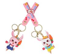 VALICLUD 2pièces Porte-clés Lapin Équipe Charms Et Poignée De Fête Pour Nouvel An Et Anniversaires Décorations De Et Accessoires Pour Adultes