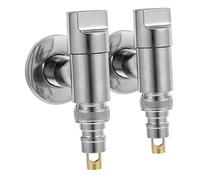 VALICLUD 2Pièces Robinet de Lavage Connecteur Automatique Accessoires de Machine à Arrêt Étanche pour Salle de Bain Installation Facile Améliorée