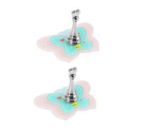 VALICLUD 2pièces Stand De Pratique Pour Ongles Acrylique Double Couche Présentoir Élégant Pour Art Des Ongles Accessoire Pour Salons Et Utilisation Lot De Forme De