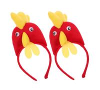 VALICLUD 2pièces Tête De Coq Pour Garçon Fille Bandeau Animaux Créatif Pour Fêtes Et Performances Accessoires De Costume Amusants