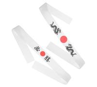 VALICLUD 2pièces Tête De Costume De Karaté Bandeau Bushido Couvre-chef Japonais Pour Hommes Serre-tête Ninja Accessoire De Déguisement De Chef