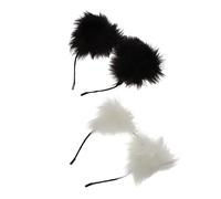 VALICLUD 2pièces -têtes Oreilles De Chat Pour Fête Cosplay Lot De Créoles Poils Animaux Accessoires De Coiffe De Fête