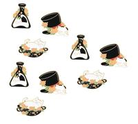 VALICLUD 3 Ensembles Broche Chat Décor Émail Animal Épingles Mignon Épingle À Nourrice Boutons De Col Exquis Épinglettes Boucles De Vêtements Alliage 3 Pièces * 3