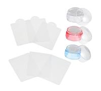VALICLUD 3 Ensembles Ongles Silicone de Kits Plaques pour Art de Ongle Variées Transparent Pochoirs de Nail Art pour Débutants