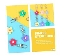 VALICLUD 3 Ensembles Pendentifs Fleurs Colorés Décorations À Suspendre Pour Sacs Accessoires Et Créatifs 6 Pièces * 3