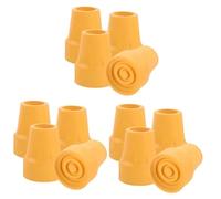VALICLUD 3 Ensembles Pointes De Canne Marcher Protecteur Pied Poignée De Marche Pour Remplacement Tampon Conseils De Marcheur Conseils De Canne Caoutchouc Jaune 4 Pièces * 3