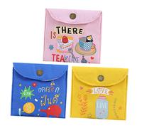 VALICLUD 3 Ensembles Trousse De Rangement Pour Serviettes Hygiéniques Toile De Stockage Grand Volume Pour Filles Styles Aléatoires Pochette Pratique Et Pour Menstruation Et 3 Pièces * 3