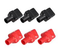 VALICLUD 3 paires Couvre-borne de Batterie Caoutchouc Flexible Protection Isolante Rouge et Noir pour Connecteurs Positifs et Négatifs Adapté pour Bateau