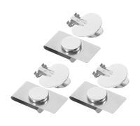 VALICLUD 3 Paires Pince à Cravate Magnétique Invisible Épingle de Revers en Acier Inoxydable Argenté, Fixation Automatique, Douce Vêtements, pour Hommes, Travail et Mariage, Lot
