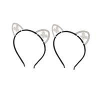 VALICLUD 3 Pièces Accessoires de cheveux d'amour oreilles de chat noir bandeau oreilles de chat adulte oreilles de souris bandeau oreilles de chat en cristal polyester