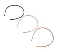 VALICLUD 3 Pièces Bandeau Givré Bandeaux Tressés Pour Femmes Tresser Les Cheveux Rose Bandes Pour Cheveux Bande Tressée Accessoires De Tête Pour Femmes Plastique
