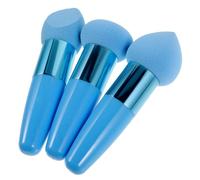 VALICLUD 3 Pièces Beauté Stylo éponges de maquillage bob mélange Se maquiller nettoyage or Sponge de maquillage pour le fond de teint outil éponge de maquillage pinceau éponge émulsion Bleu