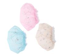 VALICLUD 3 Pièces Bonnet de en maille à marquage à chaud bonnet de bain imperméable étanche de masque capillaire de shampoing fibre superfine