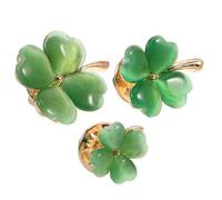 VALICLUD 3 pièces Broche Petite Trèfle à Quatre Épingles de Sécurité Décoratives pour Col Clips Légers pour Chemise Pull Manteau Accessoire Élégant et Discret