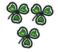 VALICLUD 3 Pièces Broche Trèfle St. broche de jour de patrick écharpe femmes maxi pour les femmes goupille épingle à nourrice Broche créative broche pour vêtements Alliage de zinc Green