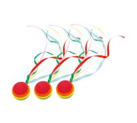 VALICLUD 3 pièces Décoration Supérieure Antenne Voiture avec Ruban Coloré Ornement Extérieur Auto Boule Décorative Mât Antenne Accessoire Personnalisé pour Toit Véhicule