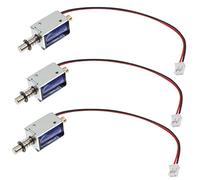 VALICLUD 3 pièces Électroaimant Push Pull Mini Solénoïde pour Machines Équipements Mécaniques et Appareils Électroménagers Consommation Énergétique et Installation Facile