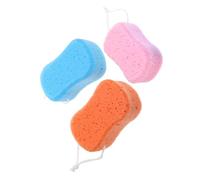 VALICLUD 3 pièces Éponge de Bain Exfoliante Boule de Végétale Épaisse Éponge Mousse Corps pour Nettoyage Profond Massage Doux Mousse Riche pour Salle de Bain Quotidienne Couleur Aléatoire