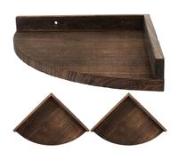 VALICLUD 3 Pièces Étagère D’Angle en Bois Brun, Structure Triangulaire | Hauteurs Réglables, Pièces Modulaires, Support Stable, Kit de Fixation et Notice Claire pour Livres, Cadres