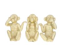 VALICLUD 3 pièces Figurines Singes Résine Décoratives Statue Animaux de Bureau Élégante Décoration Originale pour Maison et Bureau Surface Lisse et Matériau