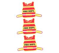VALICLUD 3 Pièces Firefighter Vest Set Safe And Role Play Uniform For Encouraging Creativity And Imaginative Play