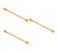 VALICLUD 3 Pièces Grattoir Relaxant Pour Le Poignée Adultes Grattoirs Gratter Outil Manuel Masser Démarrage Chausse-pied Long Manche Doigt Voyage Chausse-pied Grattoir à Pied Pp Orange