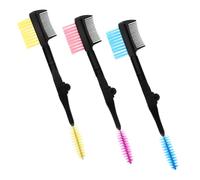 VALICLUD 3 Pièces Kit de Brosse à Sourcils Pliable et Recourbe Cils Double Tête Outil de Beauté Portable Jaune Orange Bleu et Filles