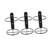 VALICLUD 3 pièces Lot de Porte-Bouteilles Muraux Métal Noir Casier Vin Mural Simple et Robuste pour Rangement et Affichage de Bouteilles à ou Bar